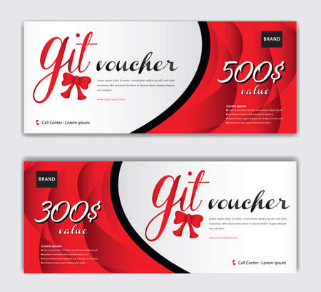 Black Friday voucher card vector template, Discount vouchers, Red Gift Voucher template, Coupon, discount card, Sale banner, headers, web banner, Creative idea gift cardのイラスト素材