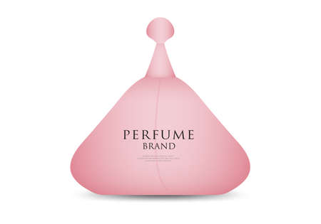 Perfume bottle isolated realistic vector 3D illustration, packaging design, product designのイラスト素材