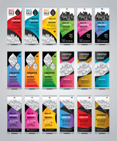 Collection vertical banners templateのイラスト素材
