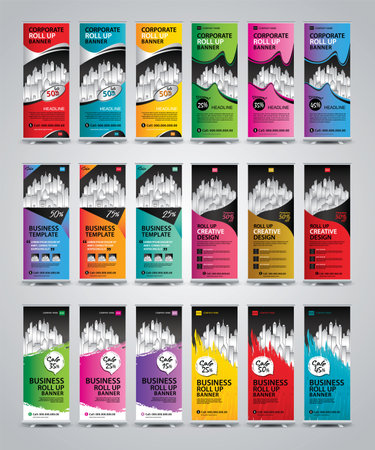 Collection vertical banners templateのイラスト素材