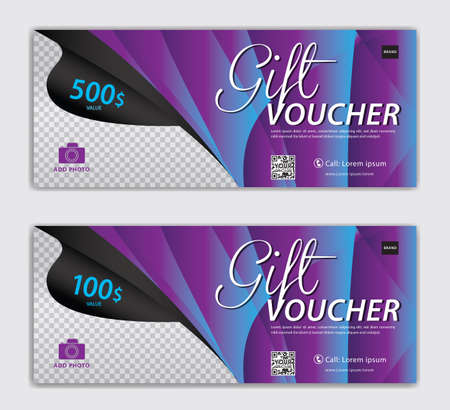 Gift Voucher Template Promotion Sale discount, Banner design, discount card, coupon, certificate, Labe, Sale banner, web banner, advertisement, printing media, gift vouchrer design, vectorのイラスト素材