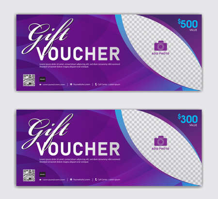 Gift Voucher Template Promotion Sale discount, Banner design, discount card, coupon, certificate, Labe, Sale banner, web banner, advertisement, printing media, gift vouchrer design, vectorのイラスト素材