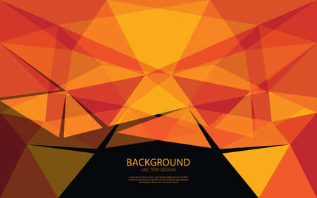 Orange polygon abstract background vector creative design, web background, banner, flyer template, orange polygonal texure, cover design, Minimal geometric background, Brochure cover templateのイラスト素材