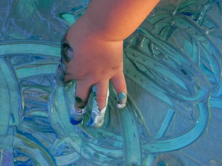 Children art paintingの写真素材