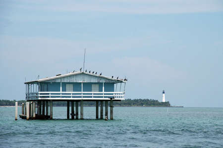 Blue Stilt House in Miami Floridaの写真素材