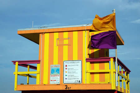 Lifeguard Tower on South Beachの写真素材