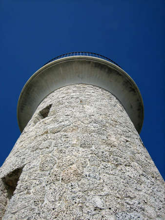 Closeup of Coral Lighthouse in the Florida Keysの写真素材