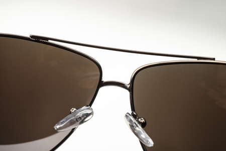 Sunglasses with brown glasses, close-upの写真素材