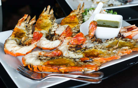 Grill shrimp, thai sea foodの写真素材