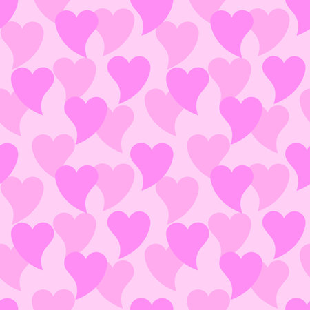 Lovely hearts seamless pattern. Vector pattern with hearts element. Presented in shades of pink.のイラスト素材