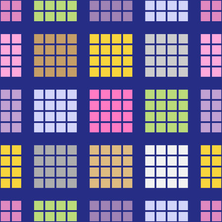 Colorful pixel seamless pattern. Multicolor vector seamless pattern in pixel style.のイラスト素材