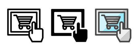 Multipurpose tablet vector icon in outline, glyph, filled outline style. Three icon style variants in one pack.のイラスト素材