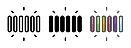 Multipurpose RGB light vector icon in outline, glyph, filled outline style. Three icon style variants in one pack.のイラスト素材