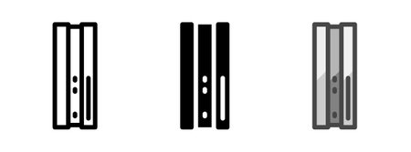 Multipurpose video game vector icon in outline, glyph, filled outline style. Three icon style variants in one pack.のイラスト素材