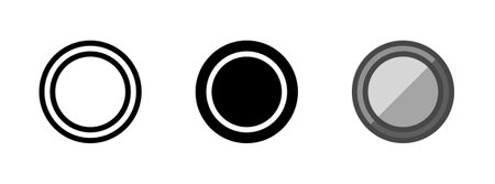 Multipurpose unavailable status vector icon in outline, glyph, filled outline style. Three icon style variants in one pack.のイラスト素材