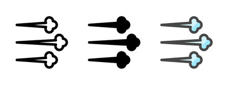 Multipurpose fresh air vector icon in outline, glyph, filled outline style. Three icon style variants in one pack.のイラスト素材