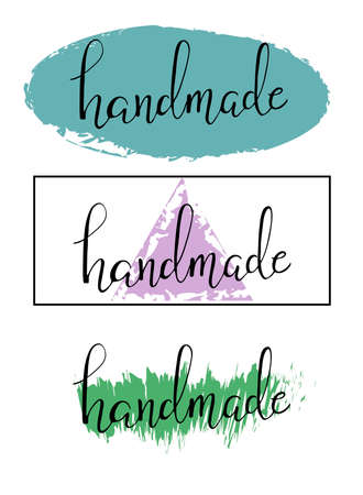 Handmade lettering. Vintage font desig Vintage style. Calligraphic font. Vintage typography. Sketch, sloganのイラスト素材
