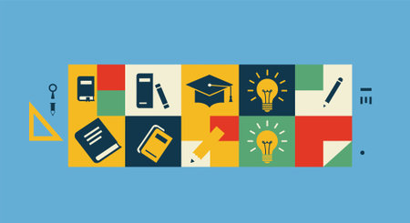 Flat design modern vector illustration concept of education, knowledge and learning.