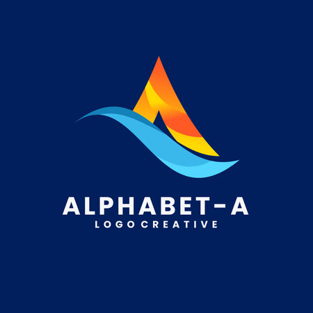 Letter A Logo Alphabet A logoのイラスト素材
