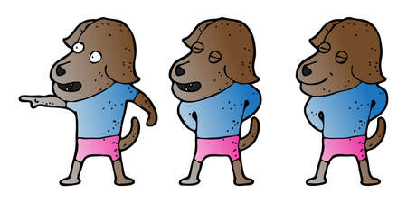 Explainer character for dogのイラスト素材