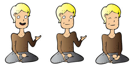 Explainer character for teenage boyのイラスト素材