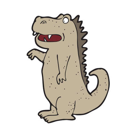 digitally drawn illustration design with theme of dinosaurのイラスト素材