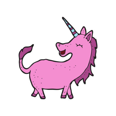 digitally drawn illustration design with theme of Unikornのイラスト素材