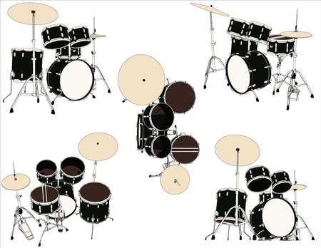 drum kit symbolのイラスト素材