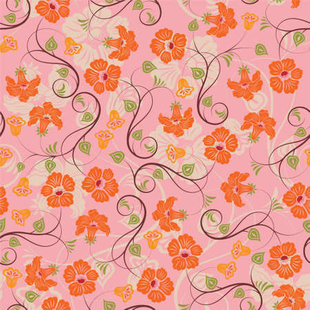 sweet flower seamless patternのイラスト素材