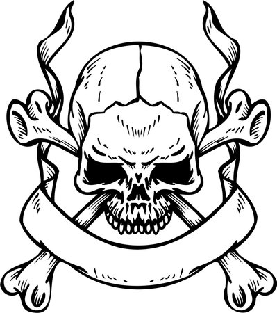 illustration of skullのイラスト素材