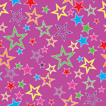 Colorful Stars Confetti, Mystery Sparkling Vector Background.のイラスト素材