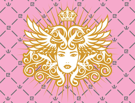Angel with eagle wingsのイラスト素材