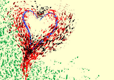 hearts dots patternのイラスト素材