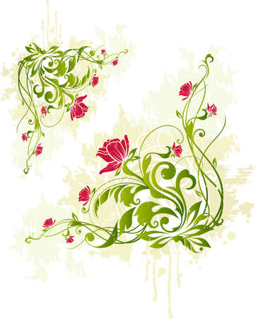 floral design elementsのイラスト素材