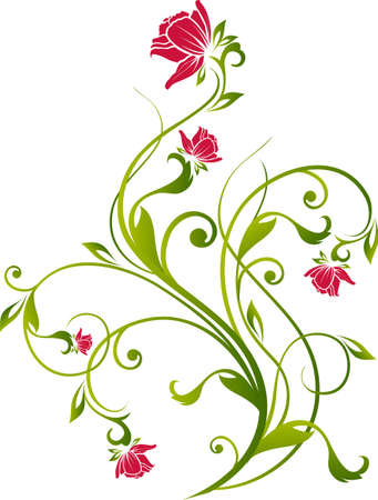floral design elementsのイラスト素材