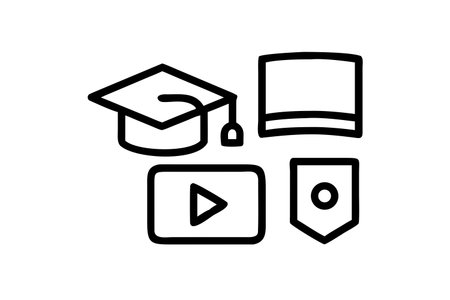 A black silhouette of a student avatar is displayed on a white background. The figure is depicted from the chest up, facing forward.のイラスト素材