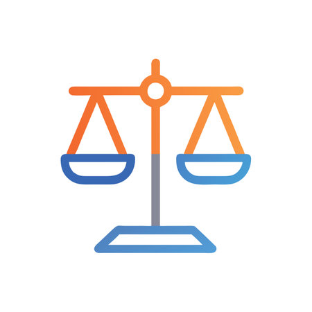 Scale balance flat icon. Vector illustration. Isolated on white background.のイラスト素材