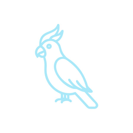 Parrot icon on white background for graphic and web design. Simple vector sign. Internet concept symbol for website button or mobile appのイラスト素材