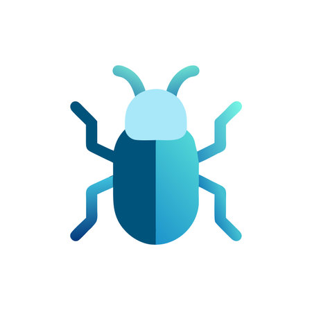 Bug icon in flat color style. Insect vector illustration on white isolated background. Bug business...