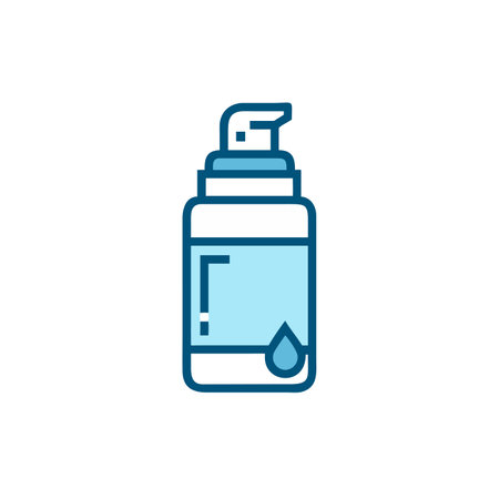 Spray bottle line icon, vector illustration. Spray bottle linear concept sign.のイラスト素材