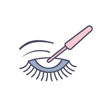 Eyelash extension procedure. Eyelash extension procedure. Vector illustrationのイラスト素材