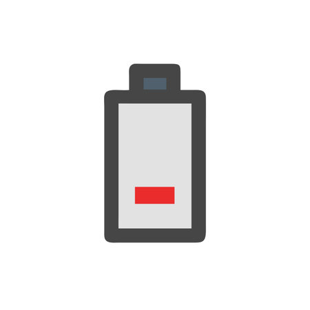 Battery charge icon in flat color style. Accumulator energy powerのイラスト素材