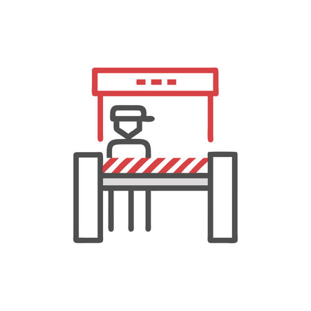Worker line icon, vector graphics, a linear pattern on a white background, eps 10.のイラスト素材
