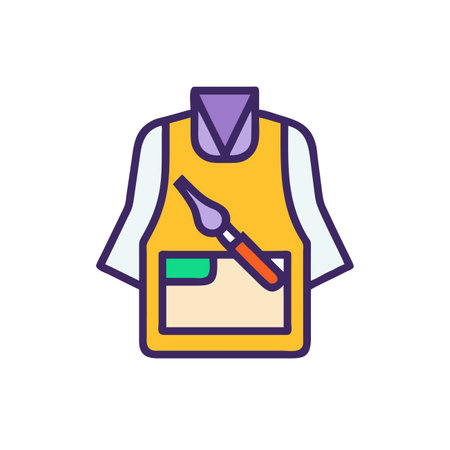 Work clothes flat color icon. Pictogram for web page, mobile app, promoのイラスト素材