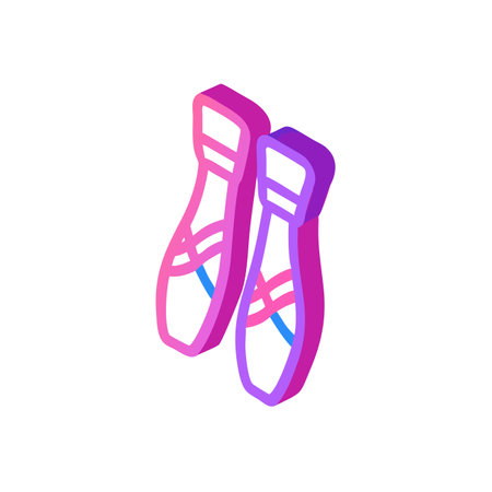 Flip flops isometric 3d icon on a white backgroundのイラスト素材