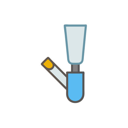 Paint brush icon in trendy flat style isolated on white backgroundのイラスト素材