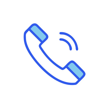 Telephone handset vector icon. Flat design style modern vector illustration.のイラスト素材