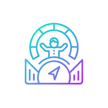 Compass vector thin line icon. Compass linear illustration, sign, symbolのイラスト素材