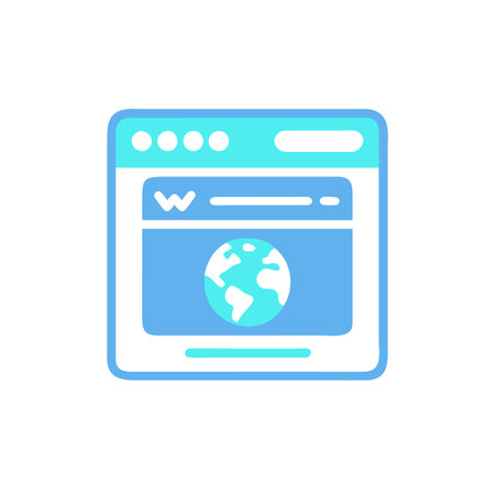 Browser icon. Flat design style modern vector illustration concept.のイラスト素材