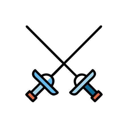 Fencing icon vector isolated on white background for your web and mobile app designのイラスト素材